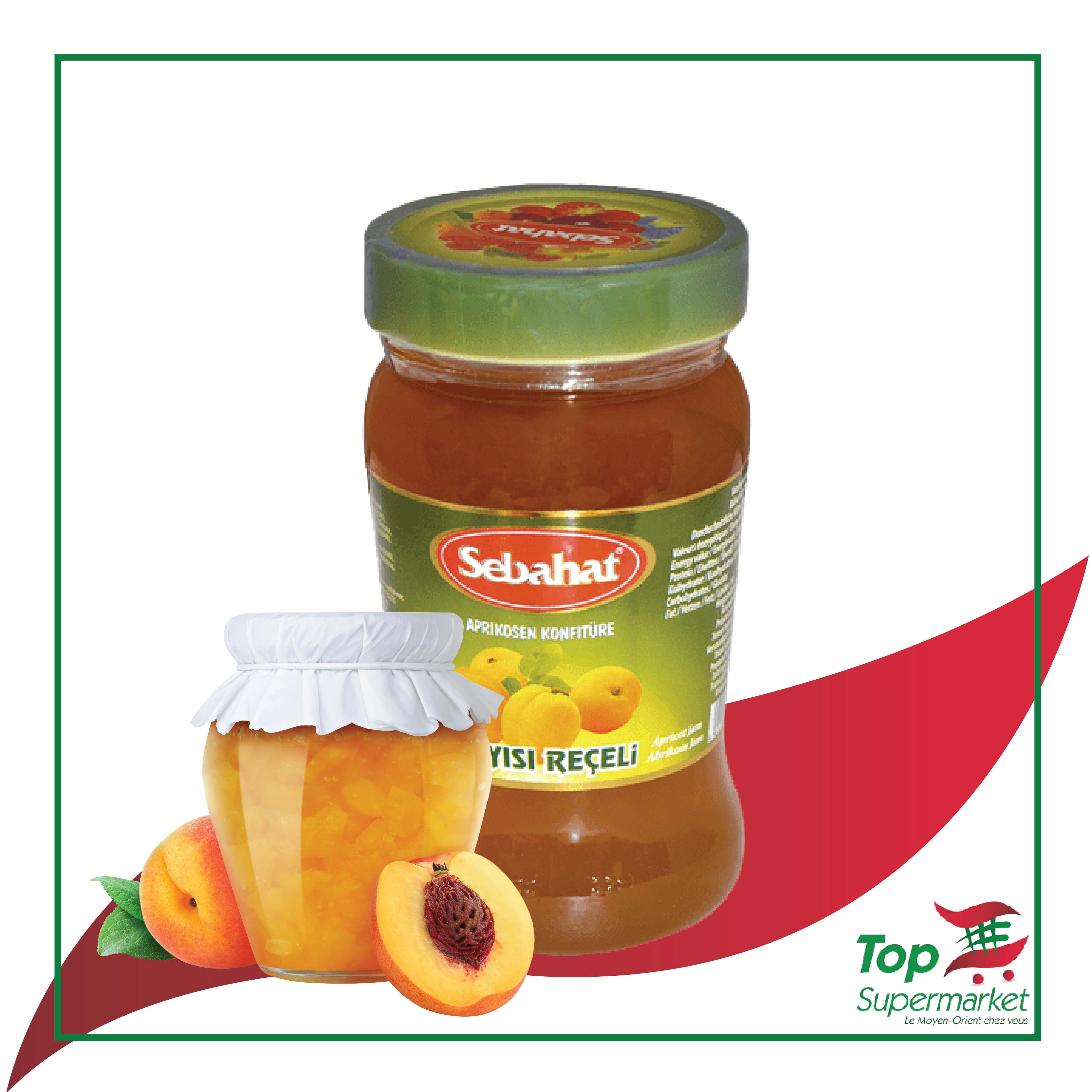 Sebahat confiture d'abricots 360gr